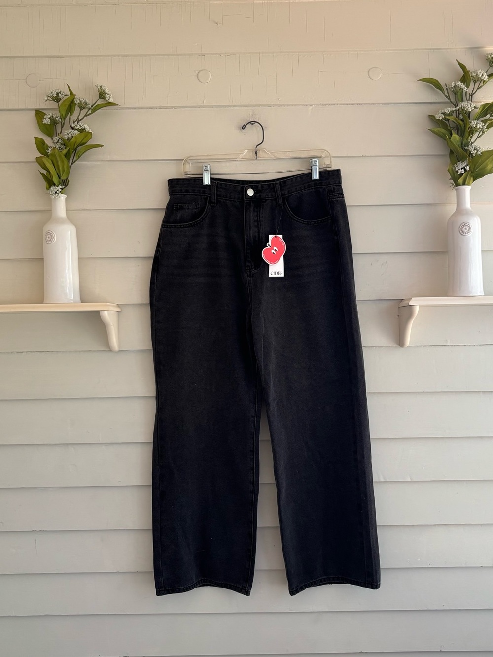 Cider Washed Black Finish Jeans High-Rise Women’s Size XL NWT